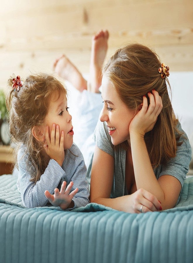Cobahom مشابك شعر صغيرة من كوباهوم: عبوة من 6 مشابك شعر على شكل زهرة، مقاس 1.26 بوصة، مصنوعة من أسيتات السليلوز، إكسسوارات تصفيف للشعر الخفيف، مشابك متعددة الألوان مانعة للانزلاق للنساء والفتيات - Image 2